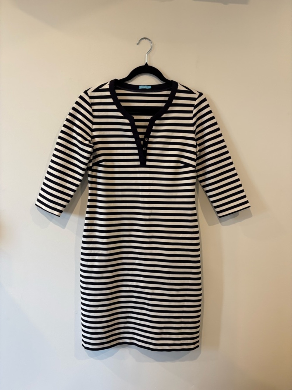 J. McLaughlin Striped Black & White Tunic Dress